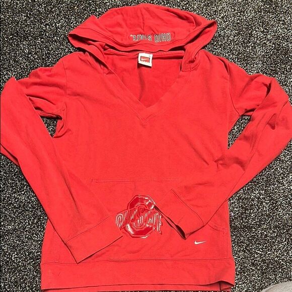 Nike Other - Nike Red Long Sleeve Hoodie Sweatshirt Ohio State Buckeyes